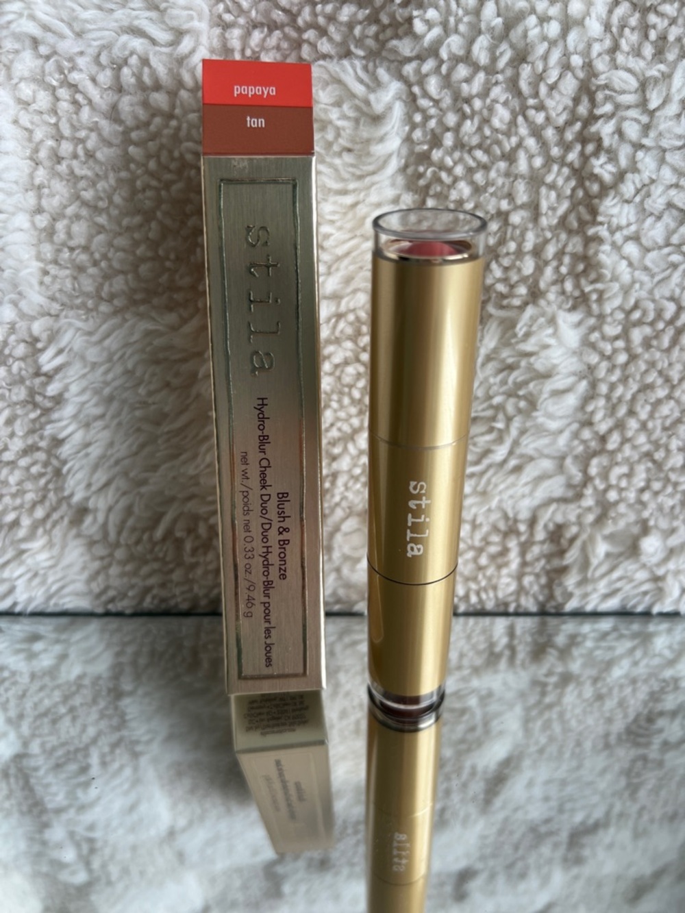 Stila Hydro-Blur Cheek Duo Stick - Papaya and Tan